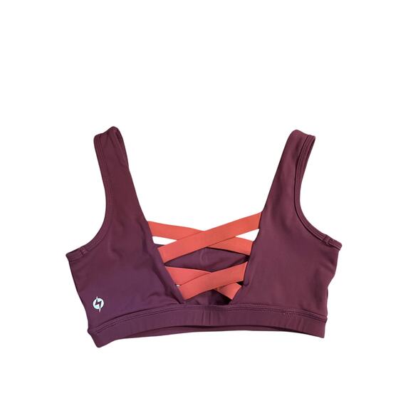 Women S PopFlex Pop Flex Stunning Corset Sports Bra Crimson Pilates Yoga Red - Picture 3 of 5